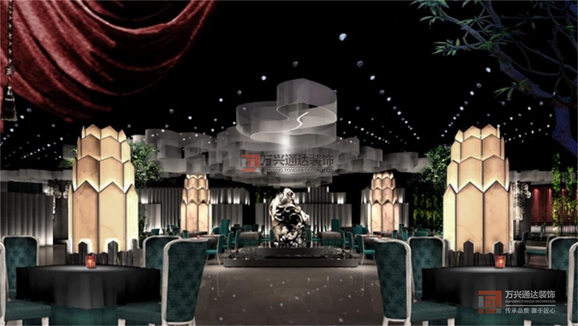 北京萬興通達(dá)辦公裝修項(xiàng)目-沸騰魚鄉(xiāng)世貿(mào)天街店裝修效果圖