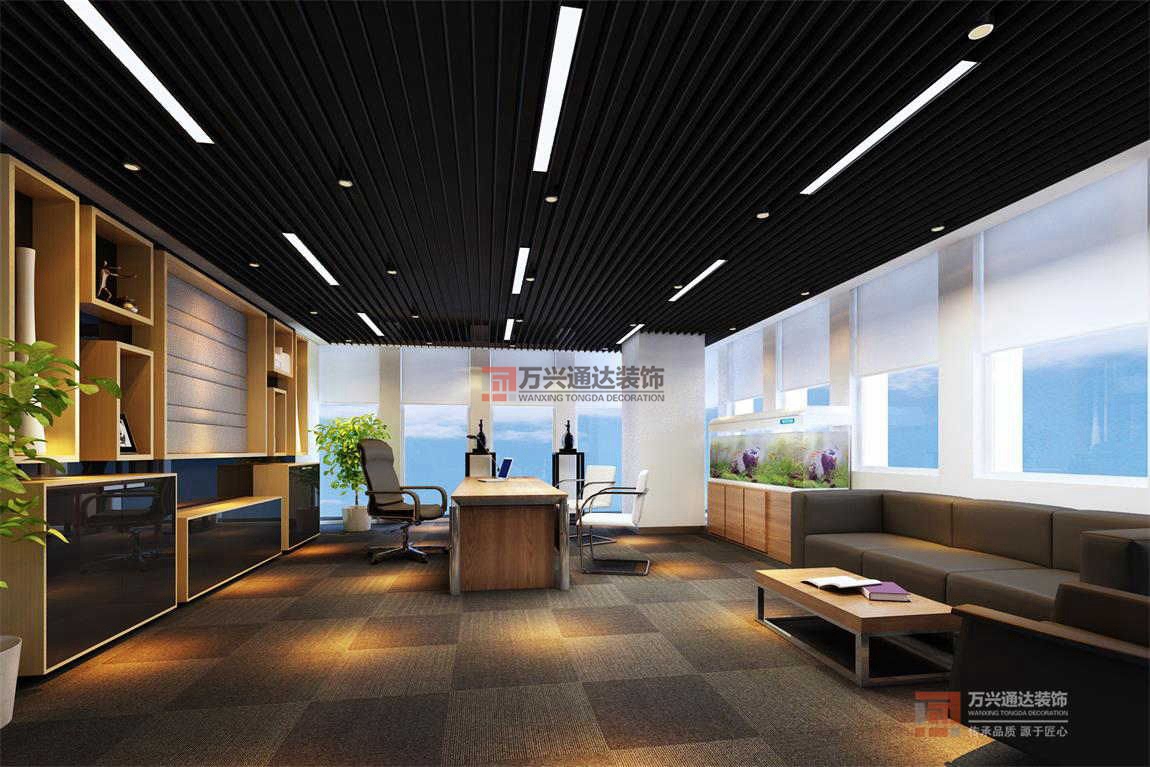 北京萬興通達辦公裝修項目-北京藍鯨傳媒有限公司裝修效果圖
