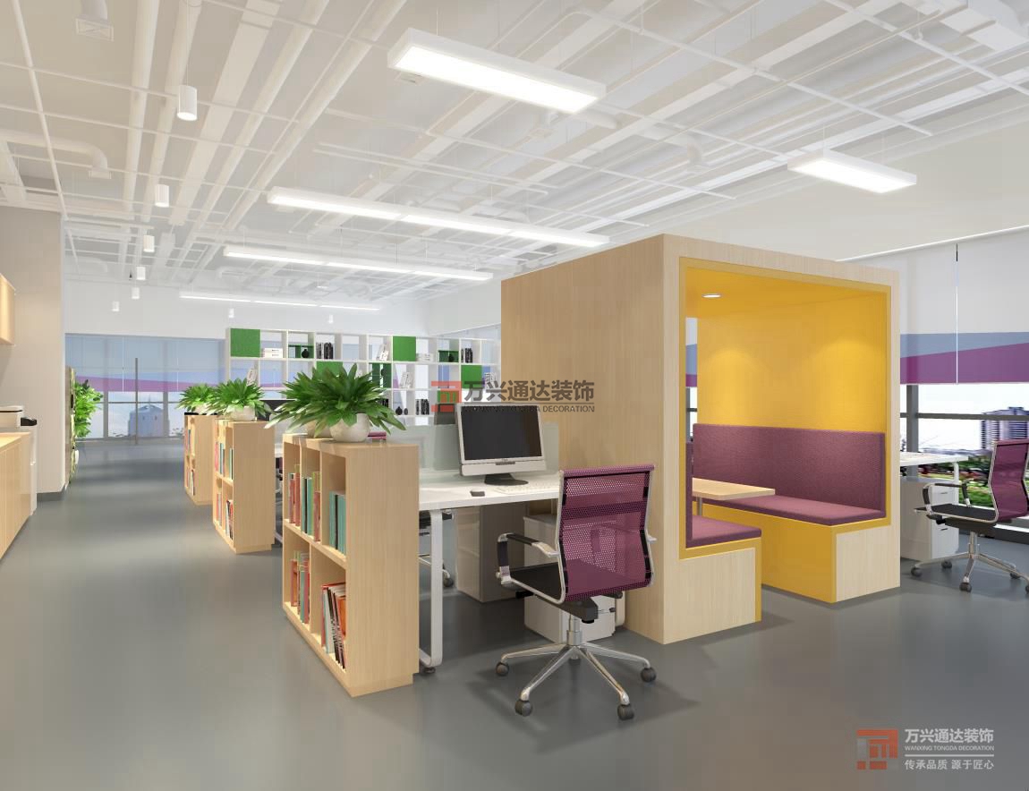 北京萬興通達辦公裝修項目-華清科盛，北京信息技術(shù)有限公司裝修效果圖