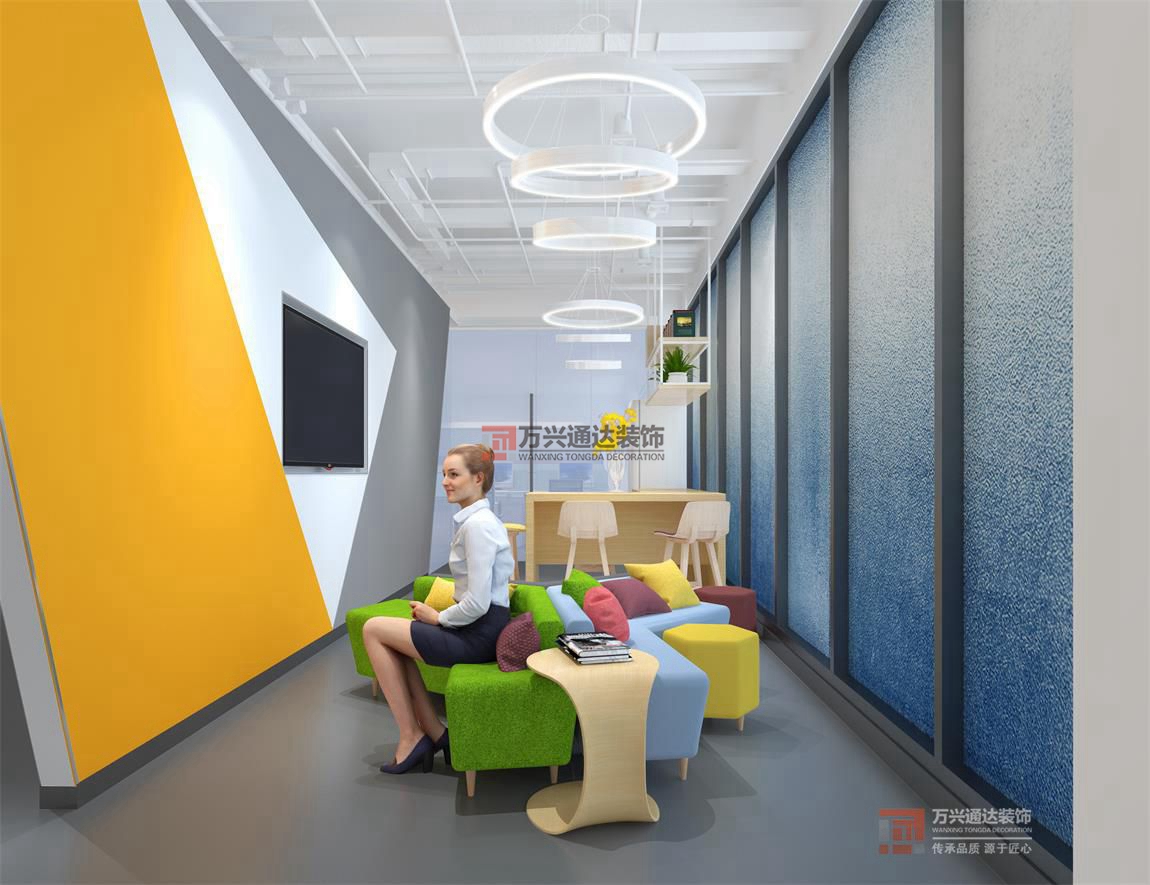 北京萬興通達辦公裝修項目-華清科盛，北京信息技術(shù)有限公司裝修效果圖