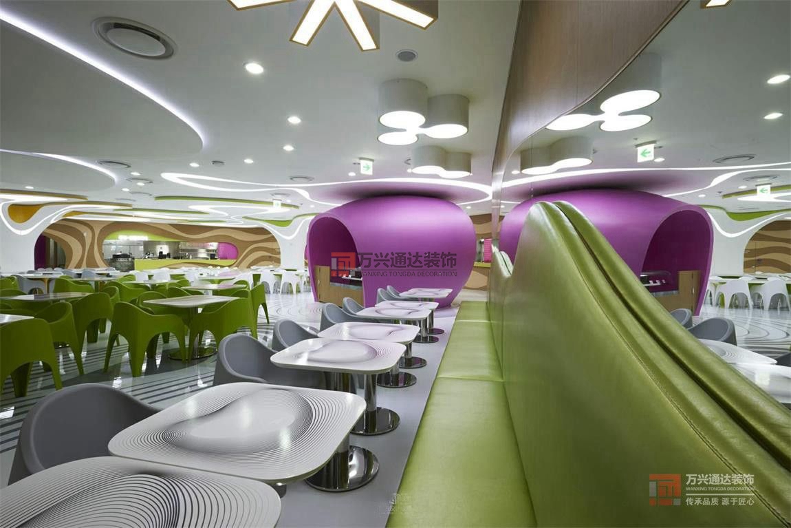 北京萬興通達(dá)辦公裝修項(xiàng)目-個(gè)性化美食城裝修效果圖