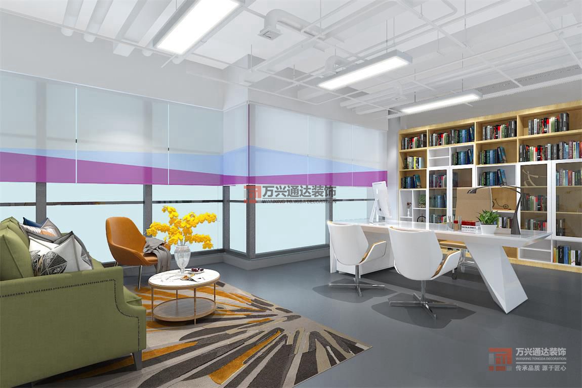 北京萬興通達辦公裝修項目-華清科盛，北京信息技術(shù)有限公司裝修效果圖
