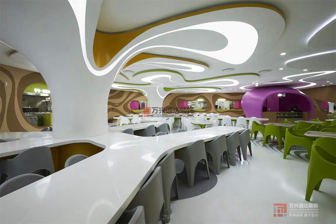 北京萬興通達(dá)辦公裝修項(xiàng)目-個(gè)性化美食城裝修效果圖