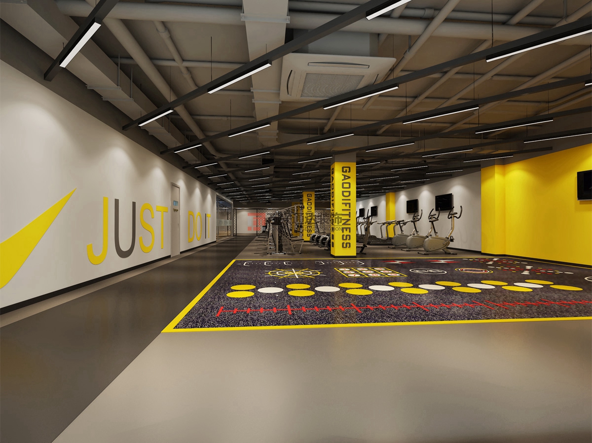 北京萬興通達辦公裝修項目-瑞克健身裝修效果圖