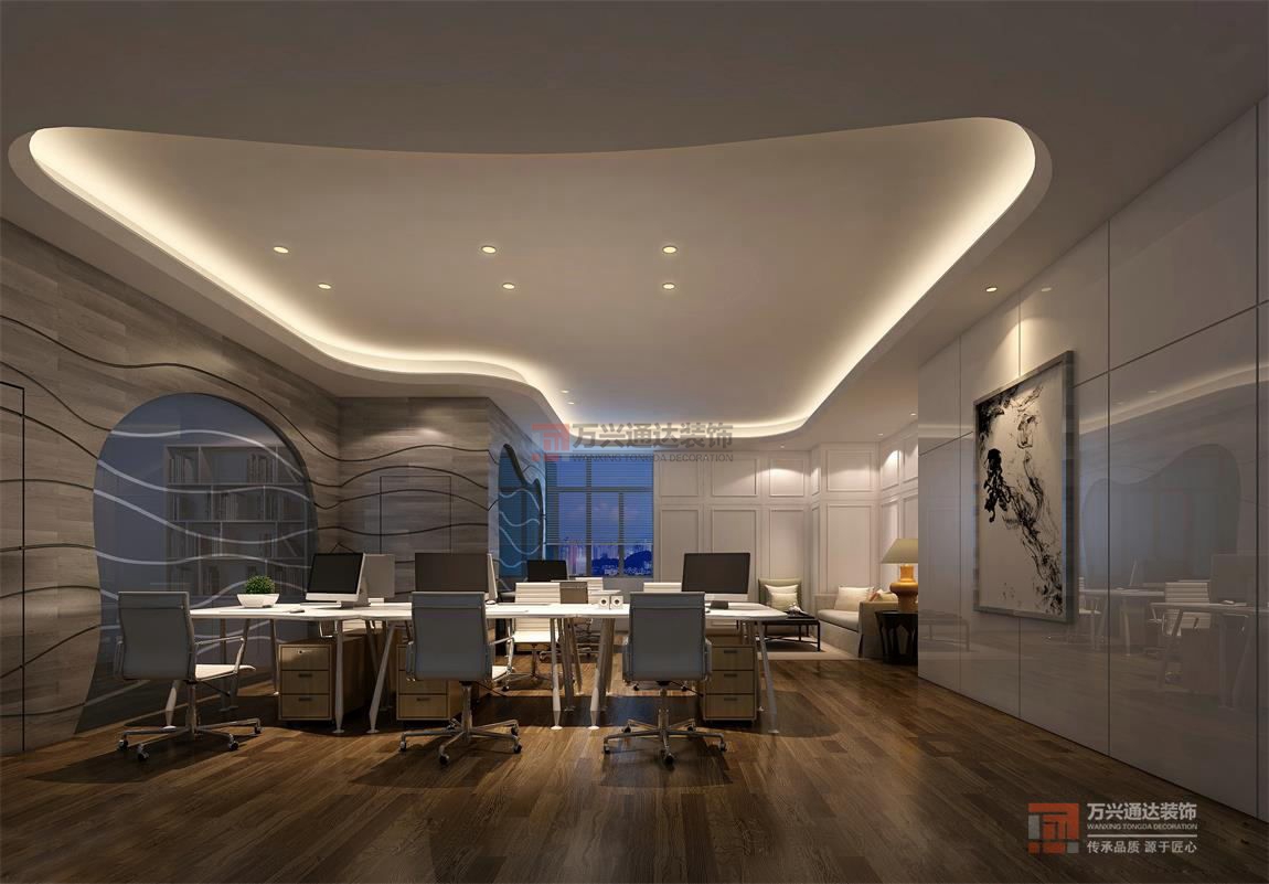 北京萬(wàn)興通達(dá)辦公裝修項(xiàng)目-恒基集團(tuán)裝修效果圖