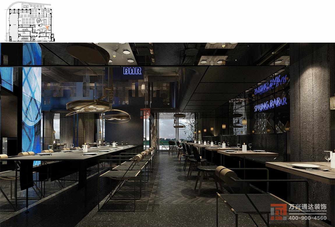 北京萬興通達(dá)辦公裝修項(xiàng)目-春光巷電影主題餐廳裝修效果圖