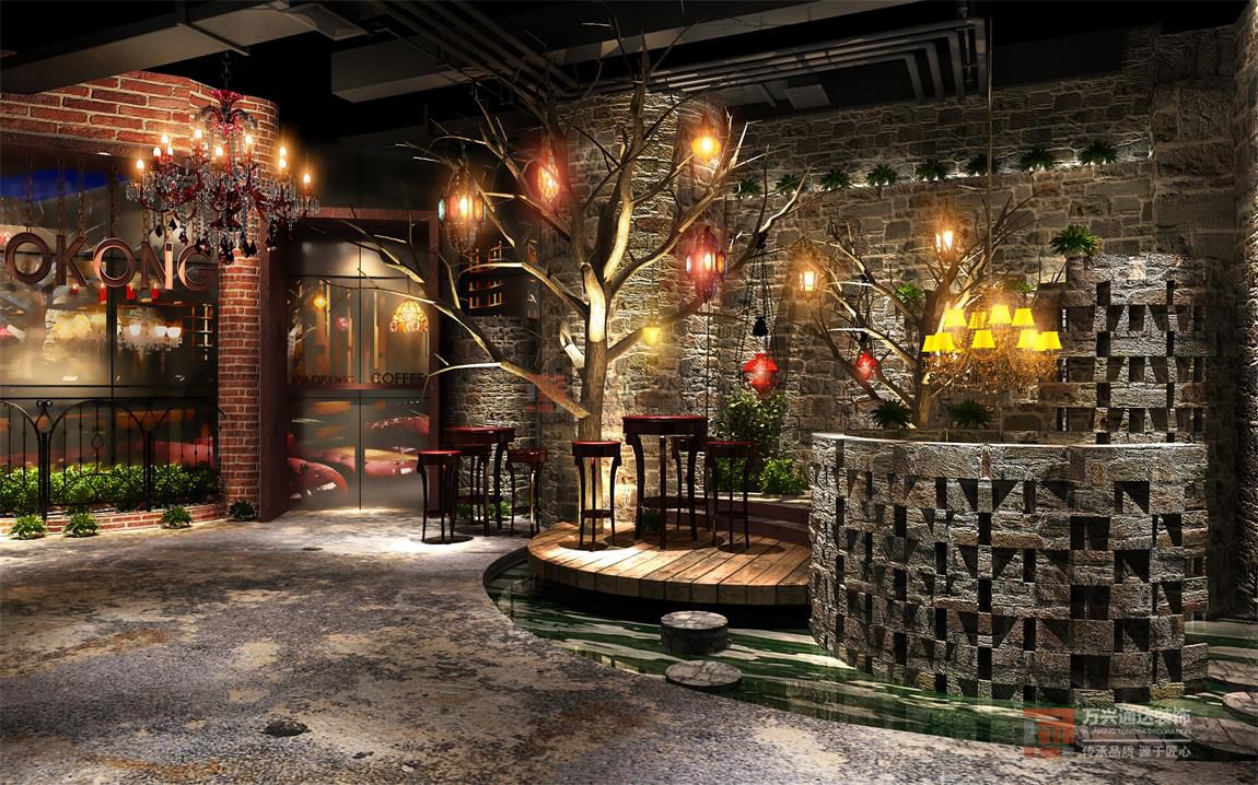 北京萬興通達(dá)辦公裝修項(xiàng)目-咖啡灣咖啡廳裝修效果圖