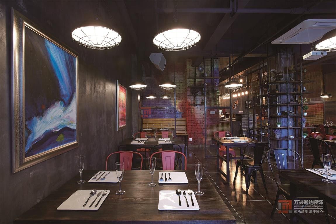 北京萬興通達(dá)辦公裝修項(xiàng)目-慈溪雨林西餐廳裝修效果圖