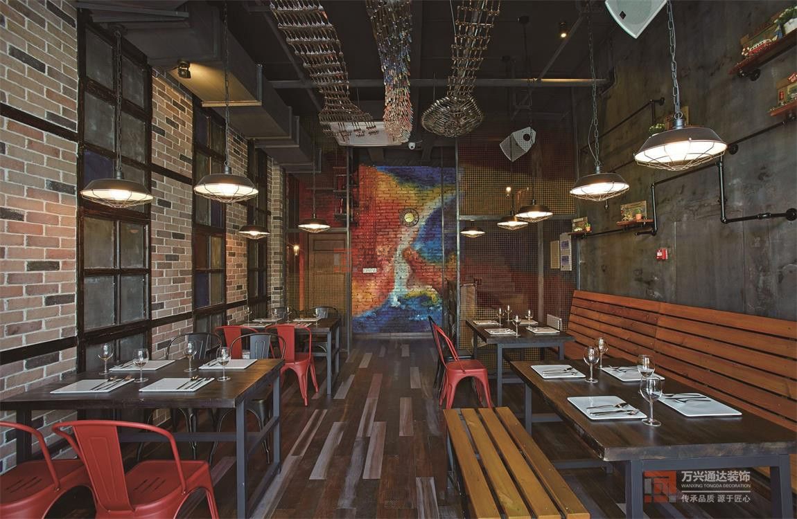 北京萬興通達(dá)辦公裝修項(xiàng)目-慈溪雨林西餐廳裝修效果圖