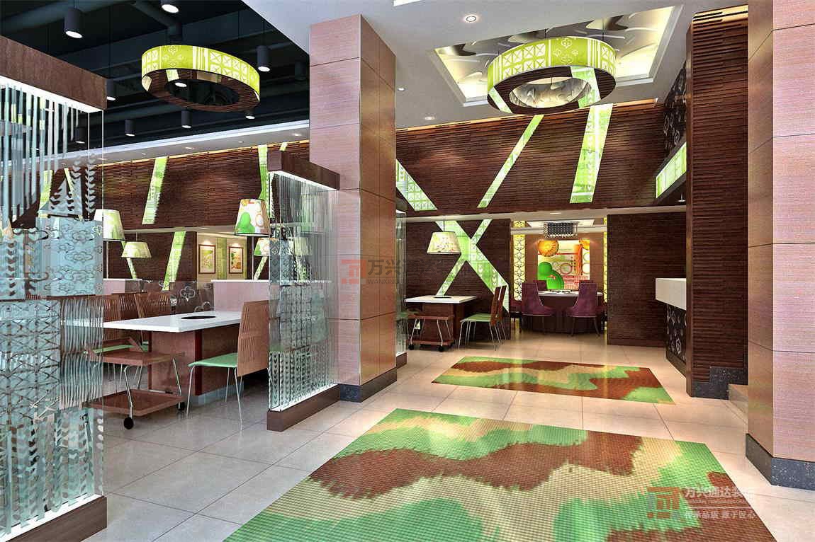 北京萬興通達辦公裝修項目-小肥羊火鍋，桐鄉店裝修效果圖
