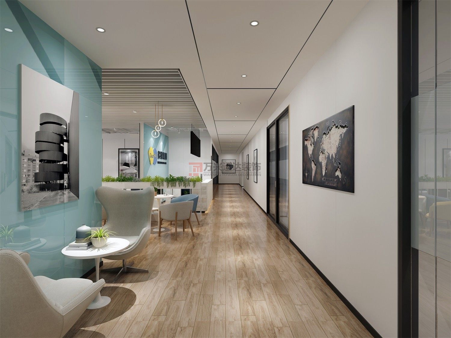 北京萬興通達(dá)辦公裝修項目-多維集團辦公室裝修裝修效果圖