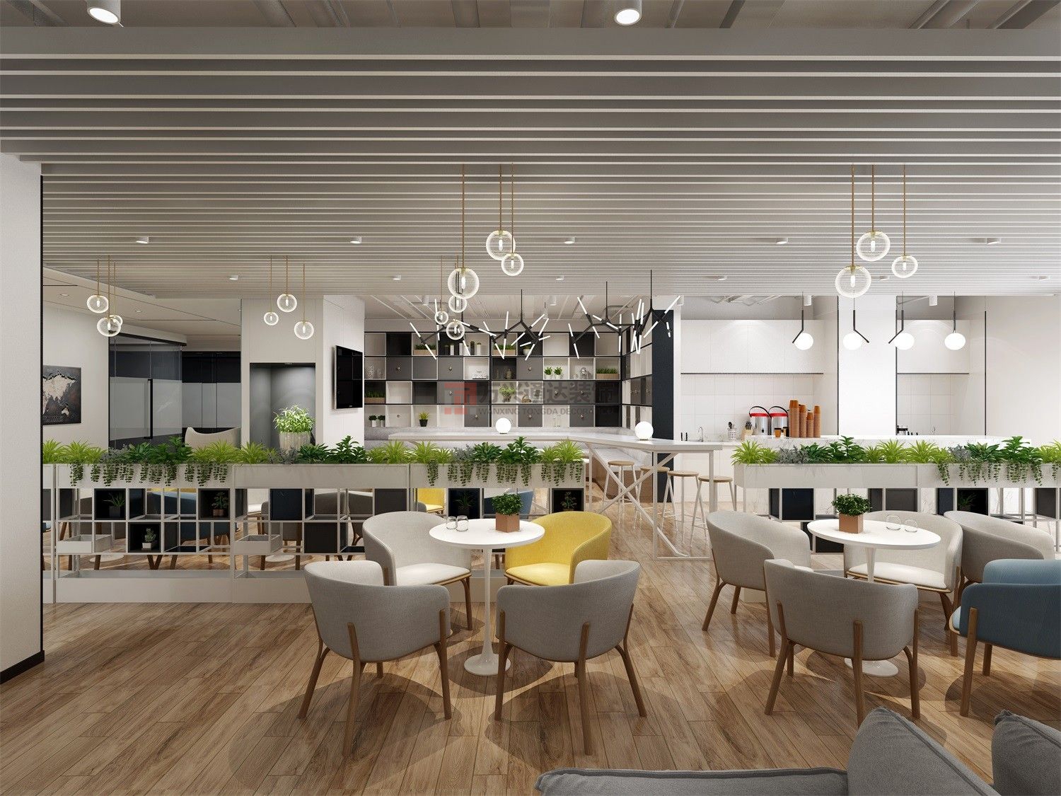 北京萬興通達(dá)辦公裝修項目-多維集團辦公室裝修裝修效果圖