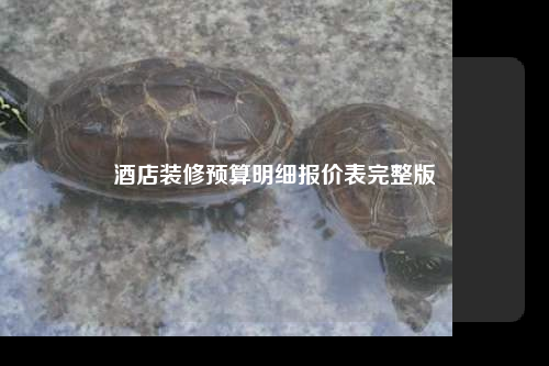 酒店裝修預算明細報價表完整版