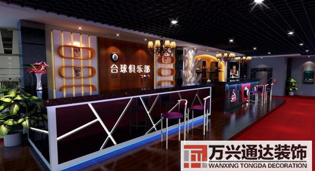 臺(tái)球室裝修效果圖臺(tái)球廳裝修效果圖_萬興辦公室裝修公司