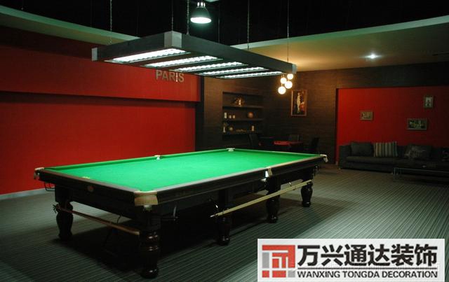 臺(tái)球室裝修效果圖臺(tái)球廳裝修效果圖_萬興辦公室裝修公司