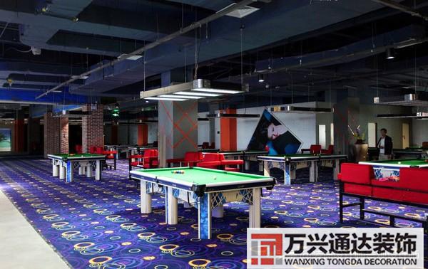 臺(tái)球室裝修效果圖臺(tái)球廳裝修效果圖_萬興辦公室裝修公司