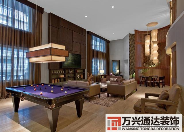 臺(tái)球室裝修效果圖臺(tái)球廳裝修效果圖_萬興辦公室裝修公司