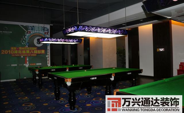 臺(tái)球室裝修效果圖臺(tái)球廳裝修效果圖_萬興辦公室裝修公司