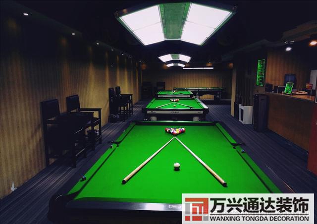 臺(tái)球室裝修效果圖臺(tái)球廳裝修效果圖_萬興辦公室裝修公司