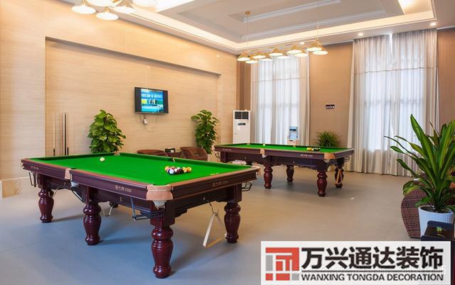臺(tái)球室裝修效果圖臺(tái)球廳裝修效果圖_萬興辦公室裝修公司