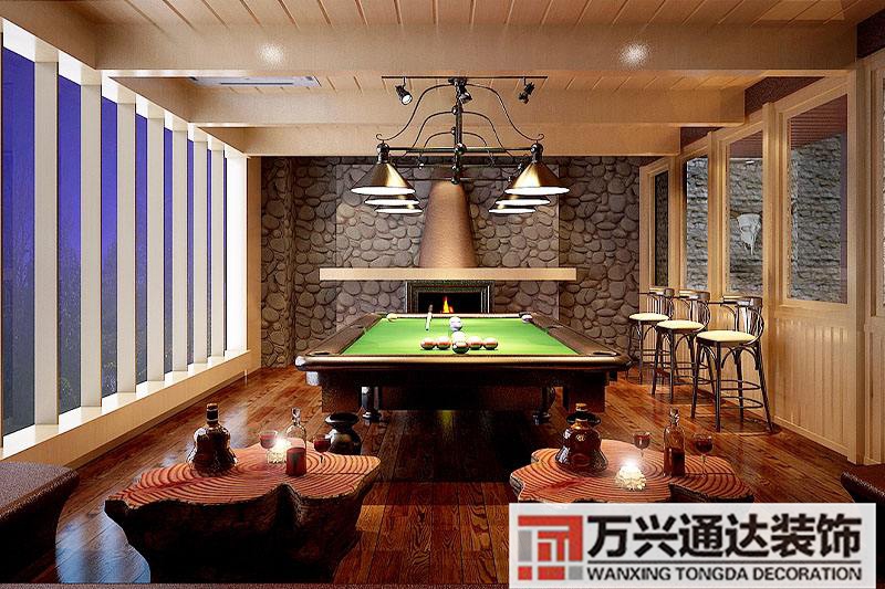 臺球室裝修設計圖尺寸臺球室室內裝修效果圖大全