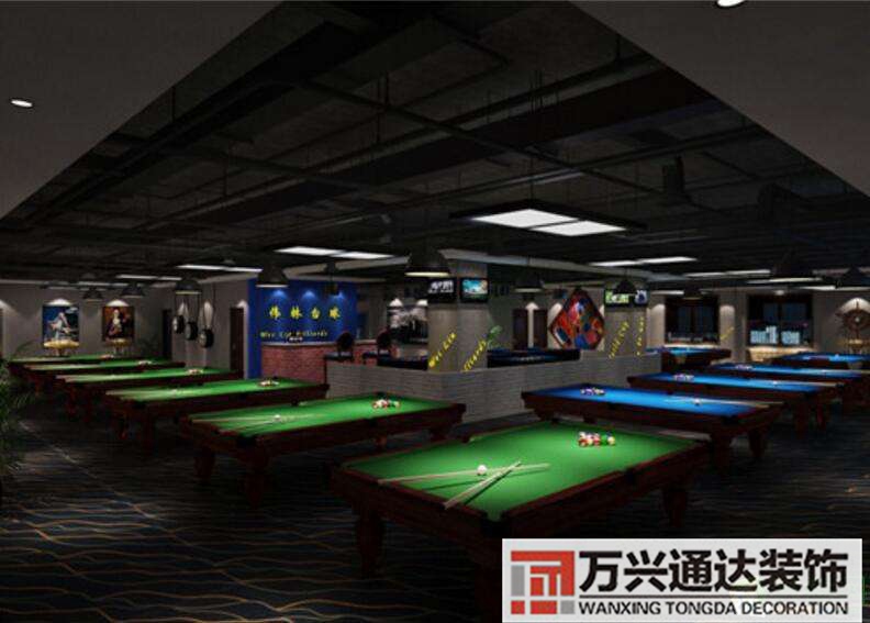 臺(tái)球室裝修全套圖紙臺(tái)球室裝修效果圖大全