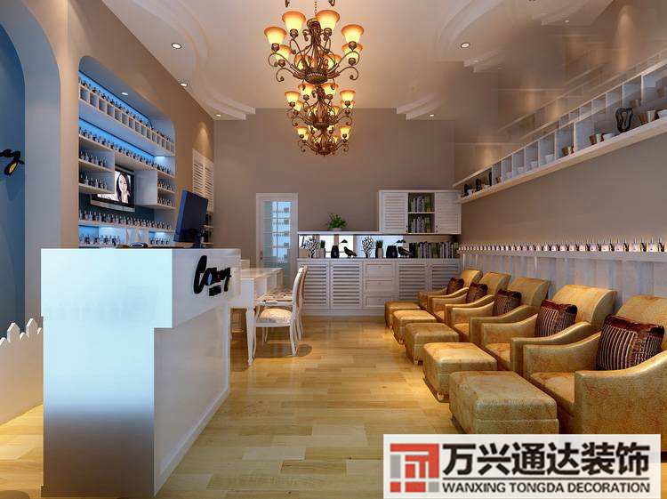歐式美甲店裝修風(fēng)格北歐風(fēng)格美甲店裝修效果圖